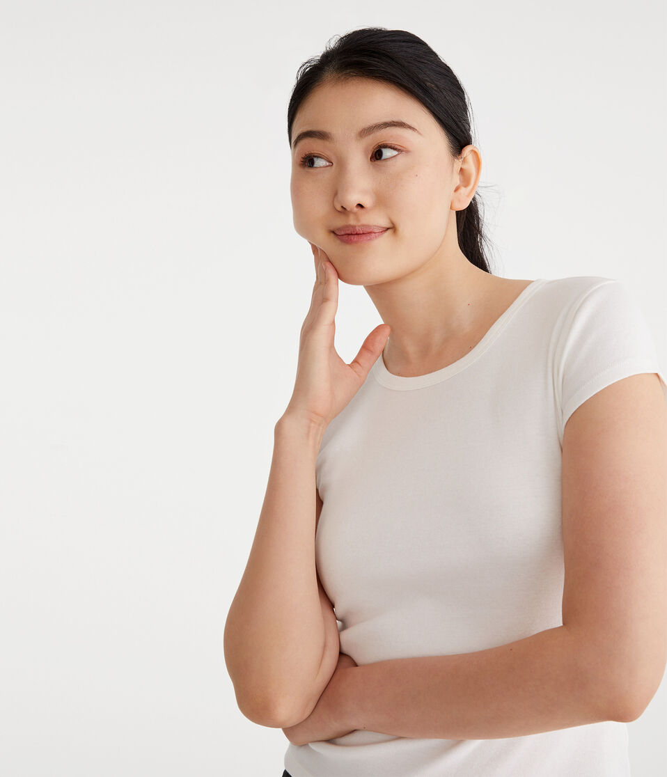 Aéropostale Seriously Soft Shrunken Tee Cream