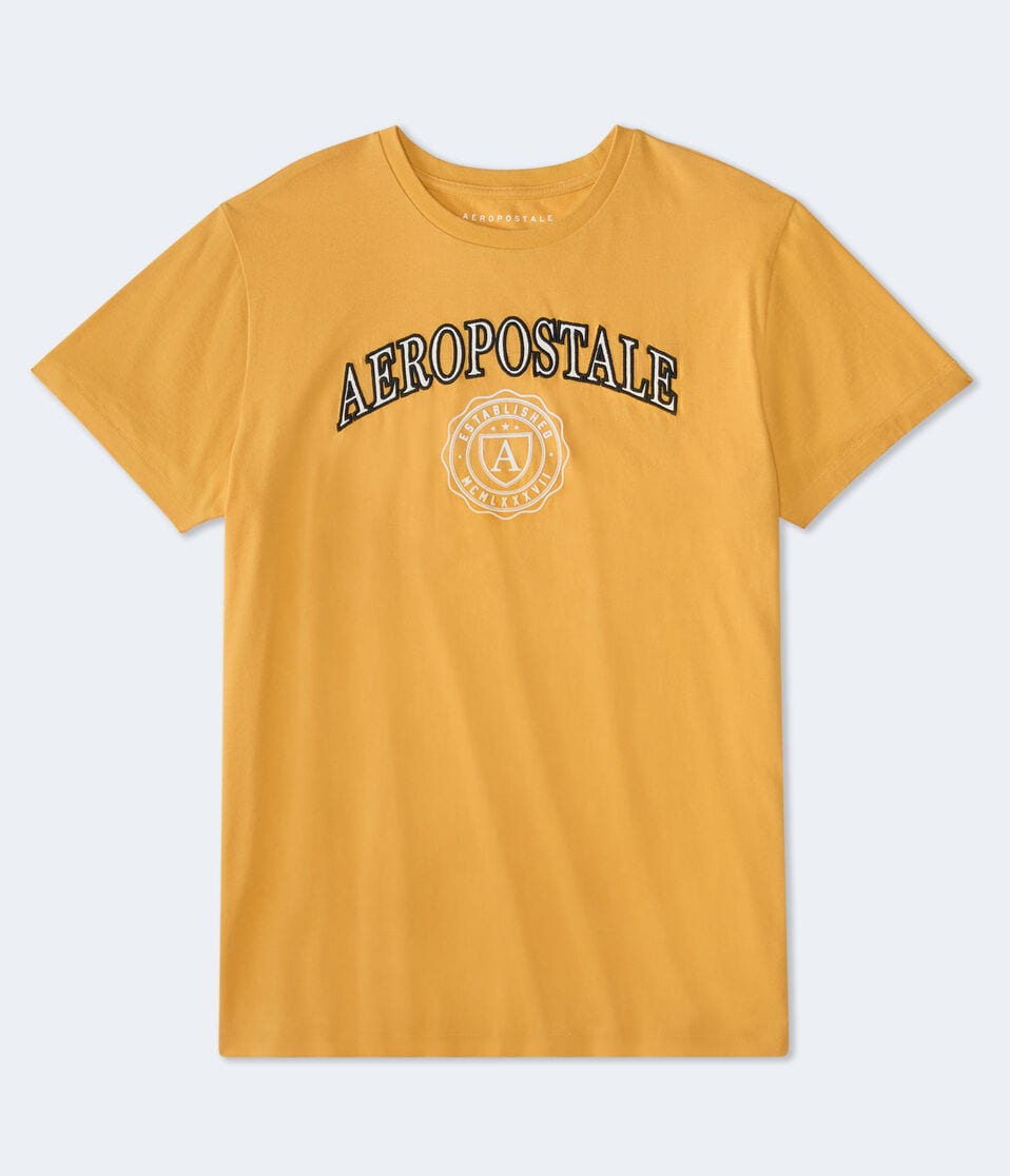 aéropostale Aeropostale Shield Crest Graphic Tee dark yellow