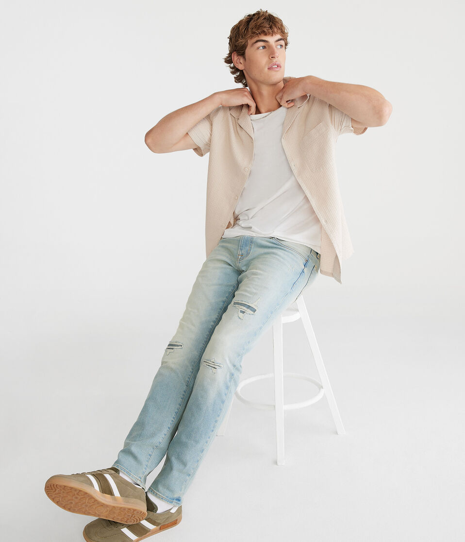 Aéropostale Short Sleeve Textured Shirt Bungalow