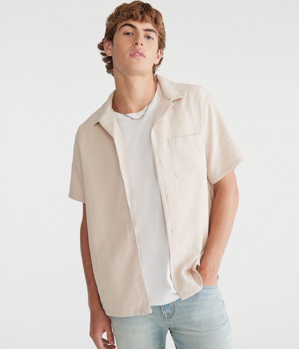 aéropostale Short Sleeve Textured Shirt bungalow