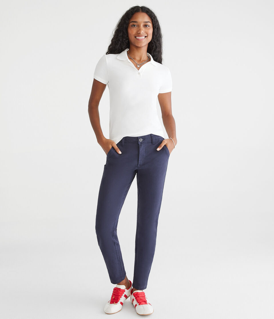 Aéropostale Skinny Uniform Pants Navy Prep