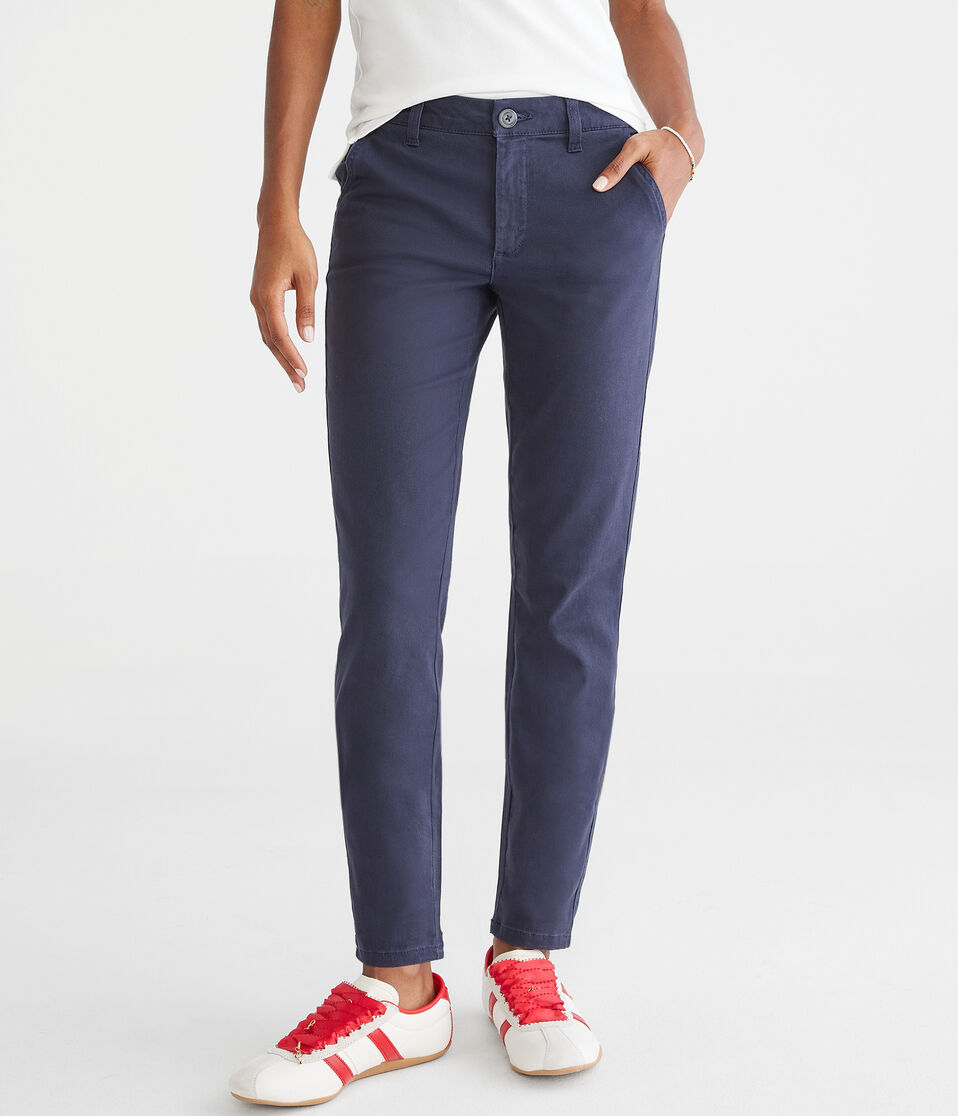 aéropostale Skinny Uniform Pants navy prep