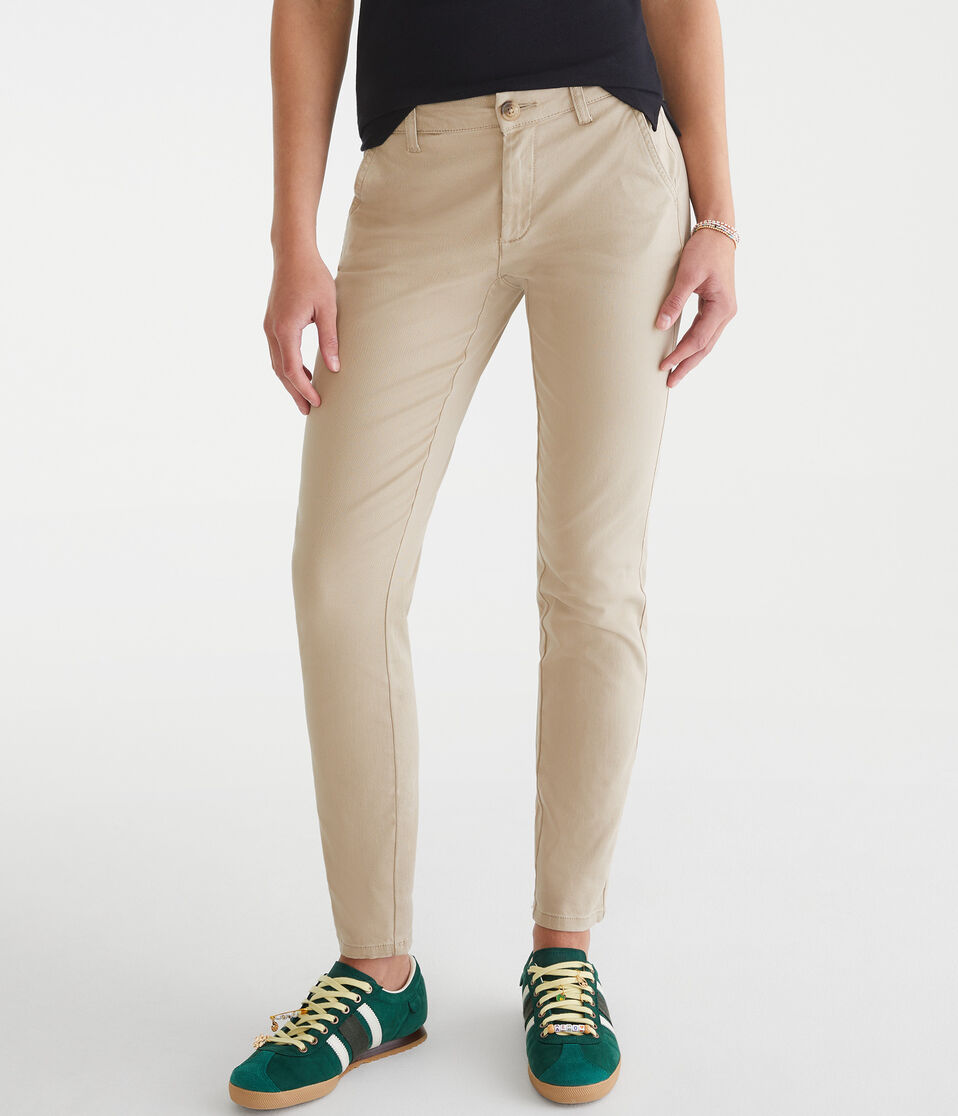 Aéropostale Skinny Uniform Pants Summer Tan