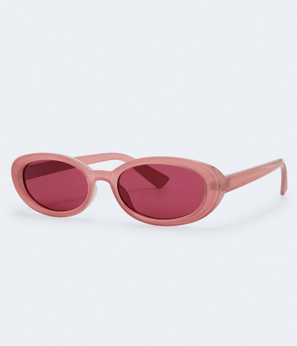 Aéropostale Slim Oval Sunglasses Impatiens Pink