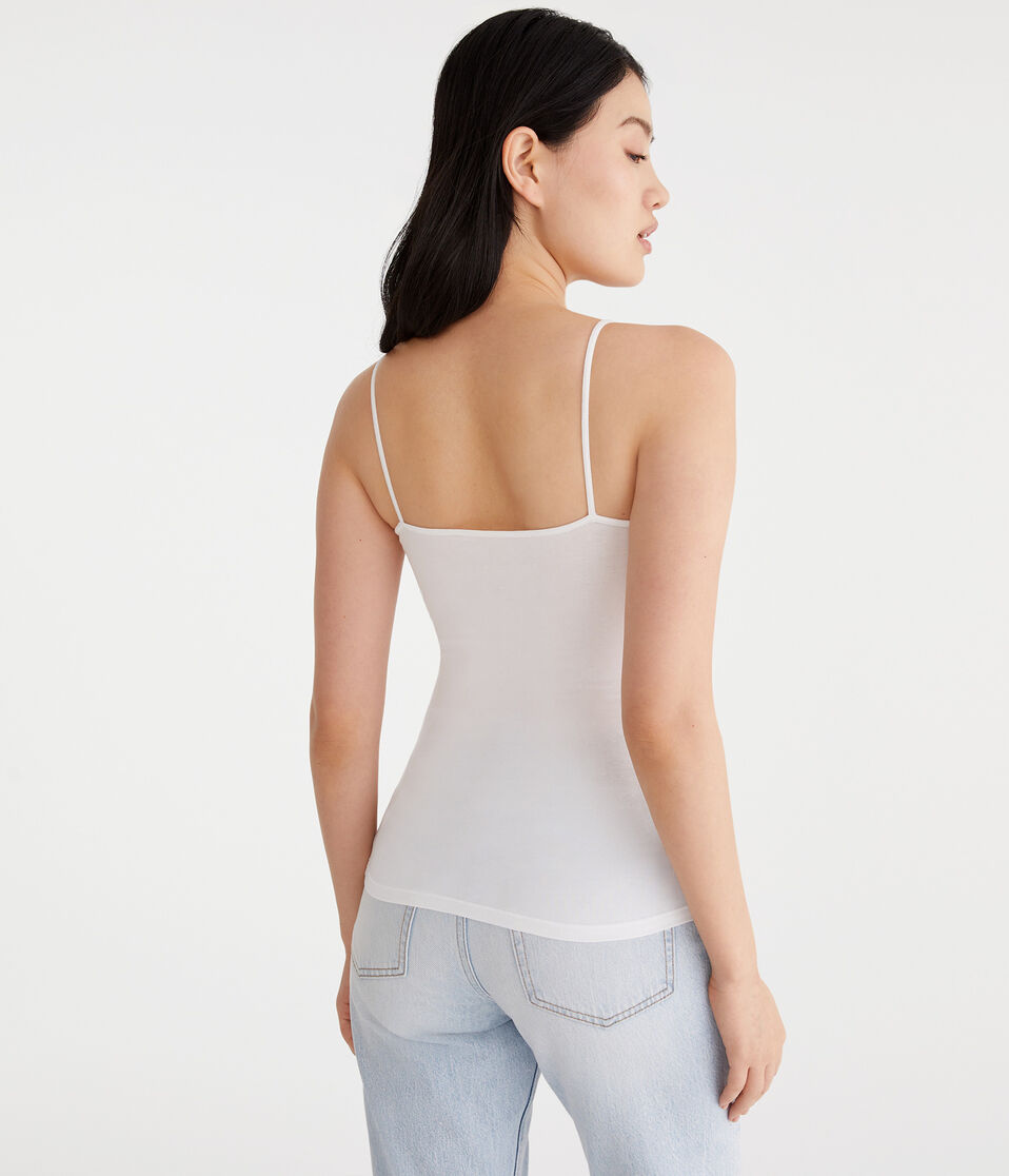 Aéropostale Solid Basic Cami Bleach