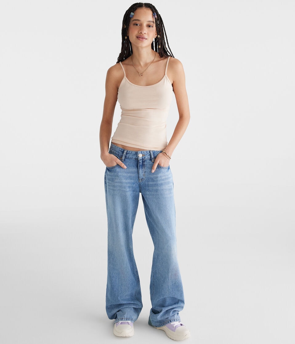 Aéropostale Solid Basic Cami Cosmetic Beige