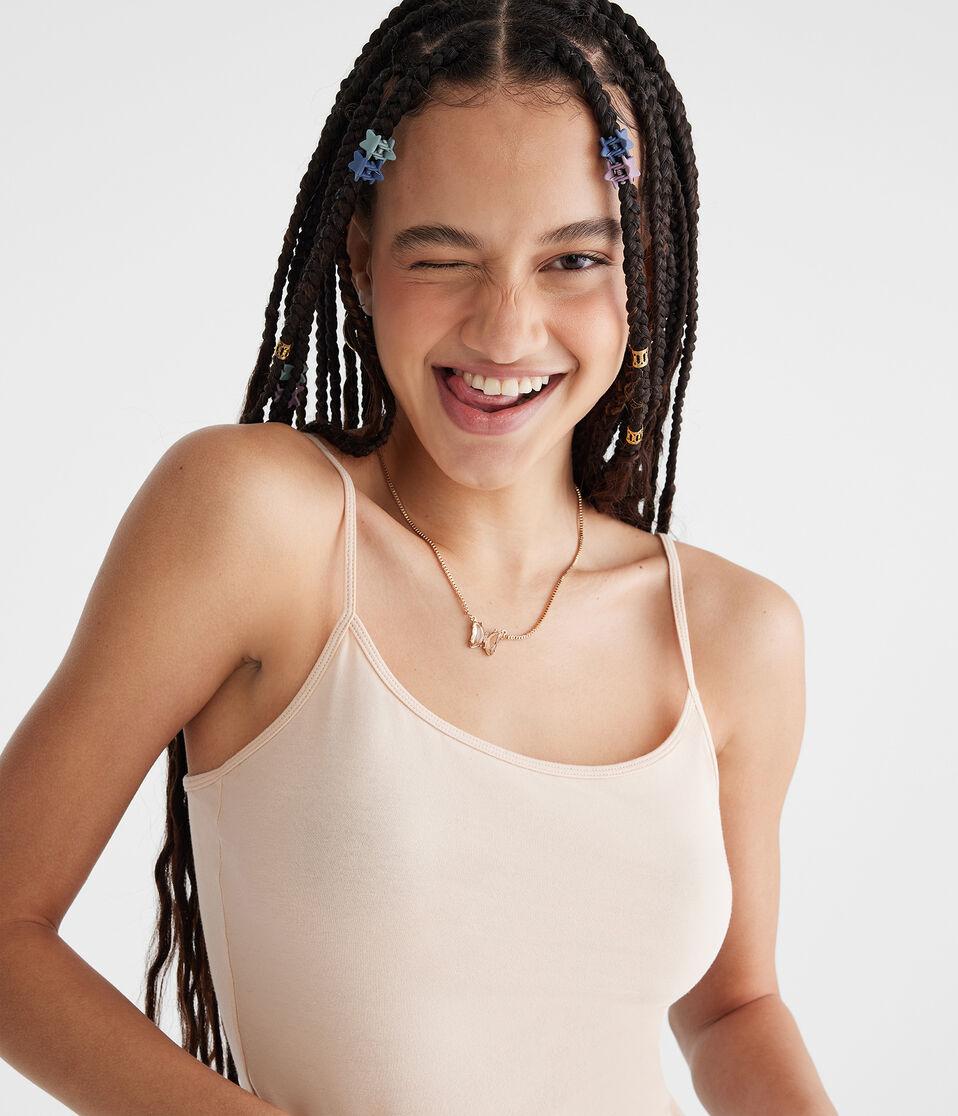 Aéropostale Solid Basic Cami Cosmetic Beige