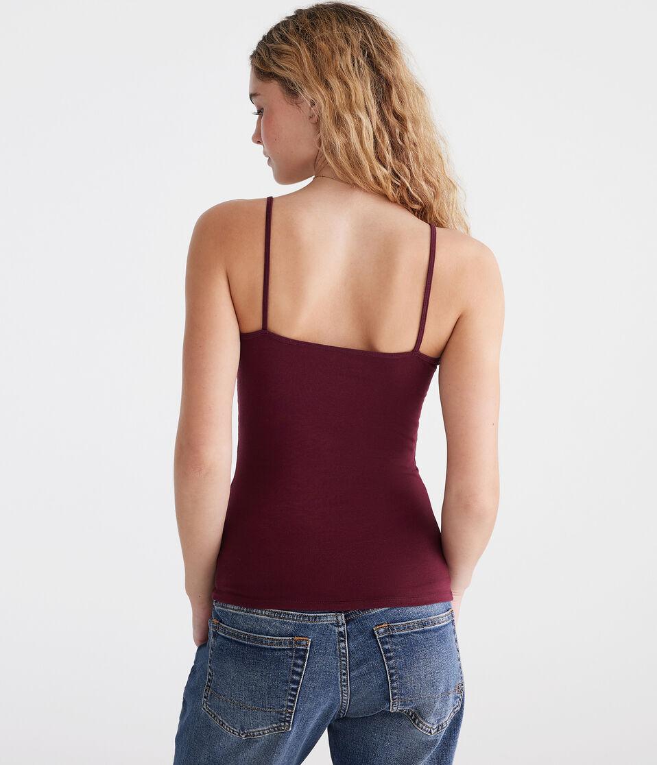 Aéropostale Solid Basic Cami Noble Burgundy
