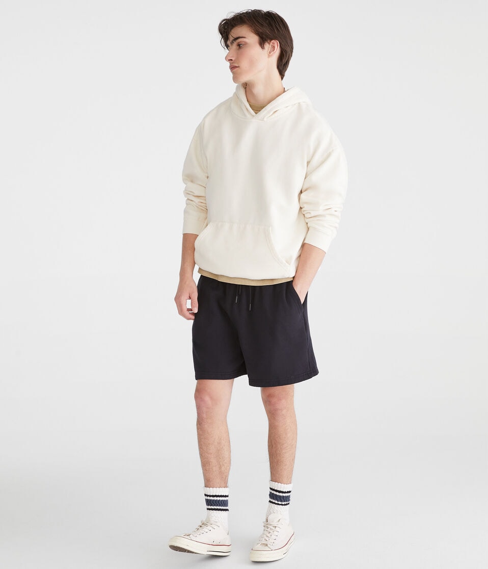 Aéropostale Solid Fleece Shorts 5.5" Black Fox