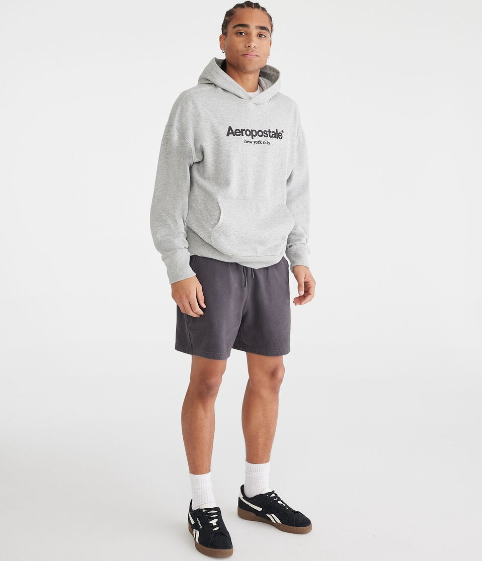 Aéropostale Solid Fleece Shorts 5.5" Whale Grey