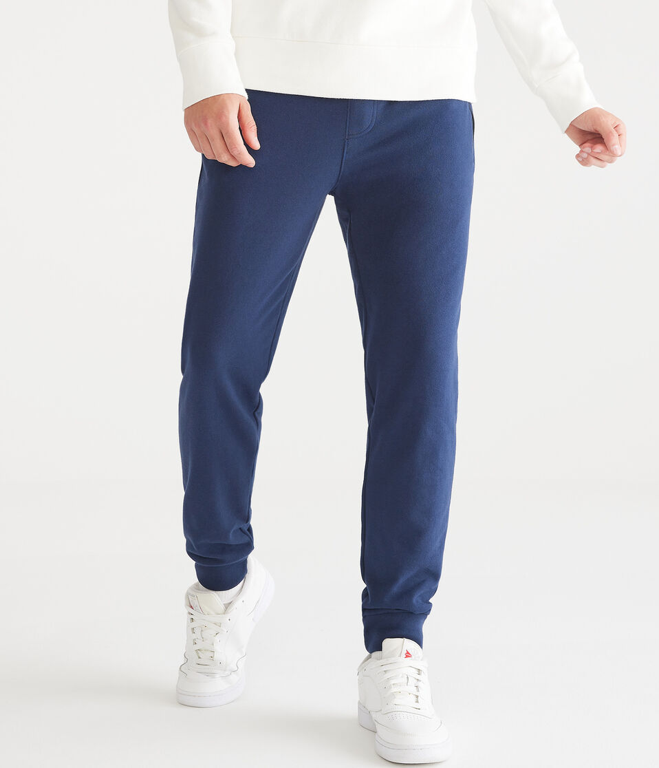 Aéropostale Solid Jogger Sweatpants Cadet Navy