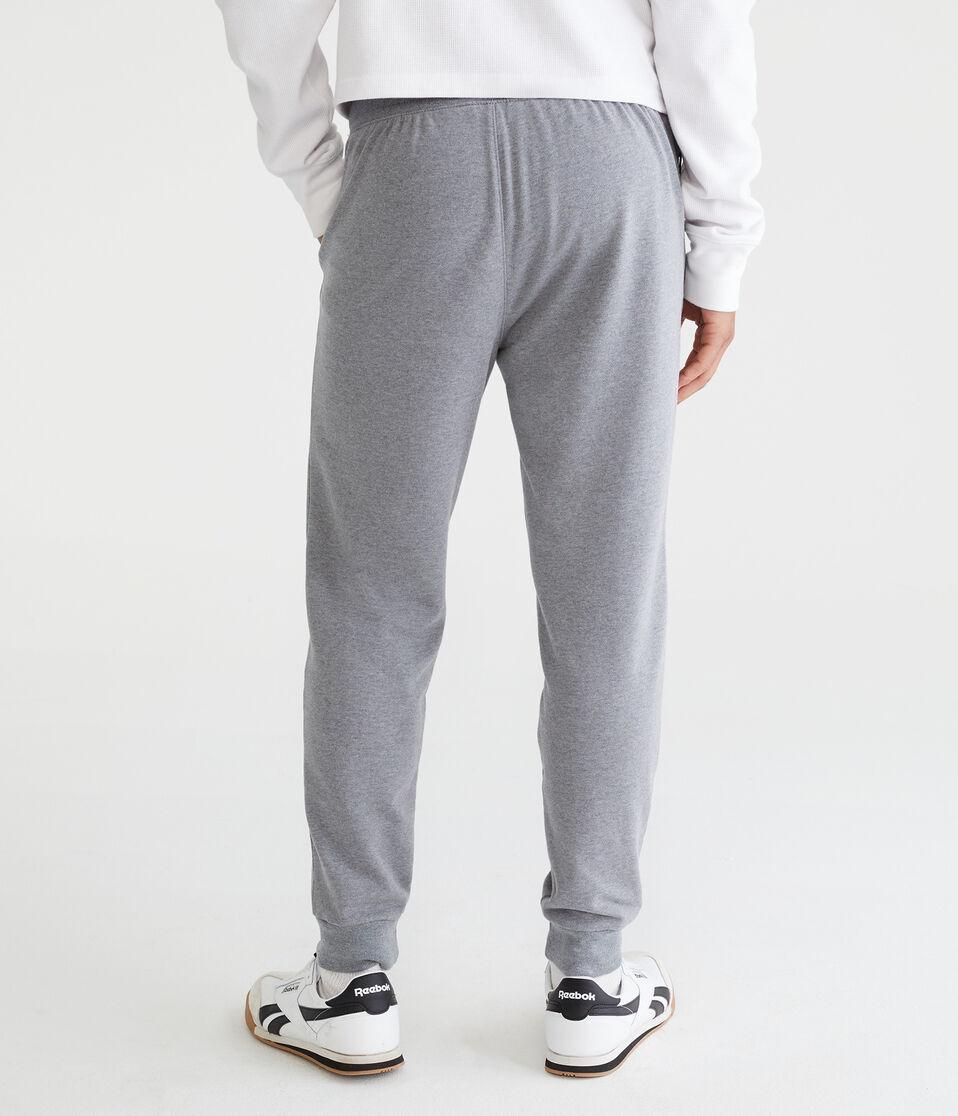 Aéropostale Solid Jogger Sweatpants Med Hthr Grey