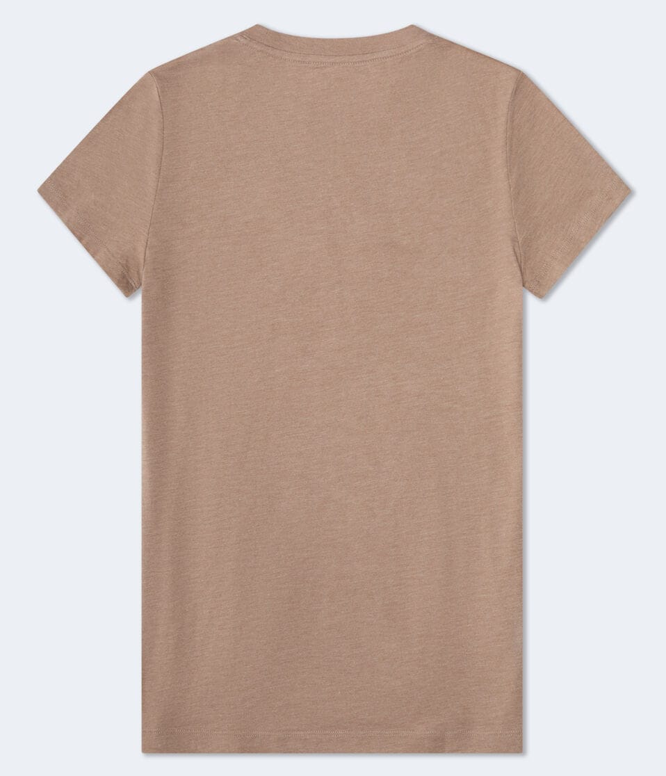 Aéropostale Stacked Aero Logo Graphic Tee Camel