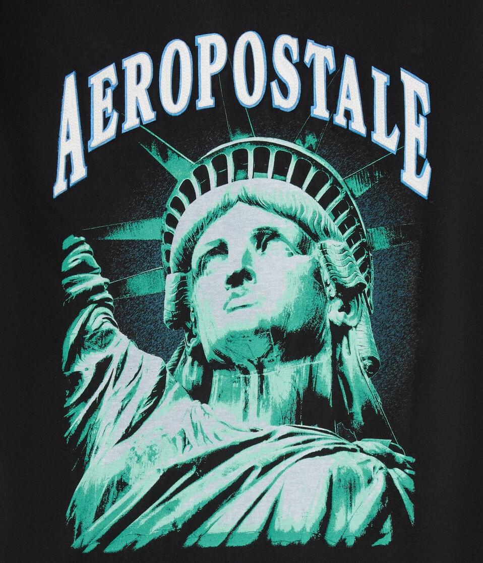 Aéropostale Aeropostale Statue Of Liberty Appliqué Graphic Tee Black Fox