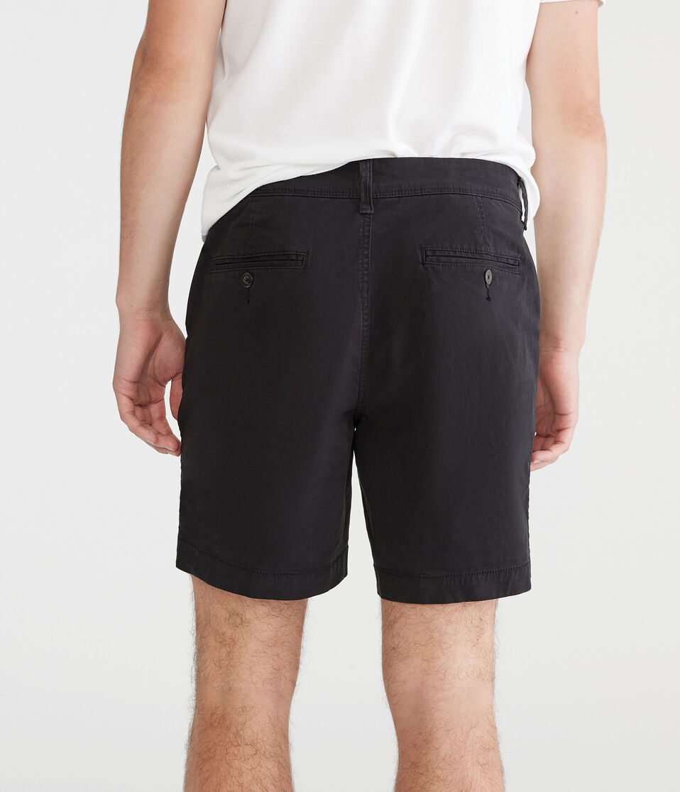 Aéropostale Stretch Chino Shorts 7.5" Black Fox