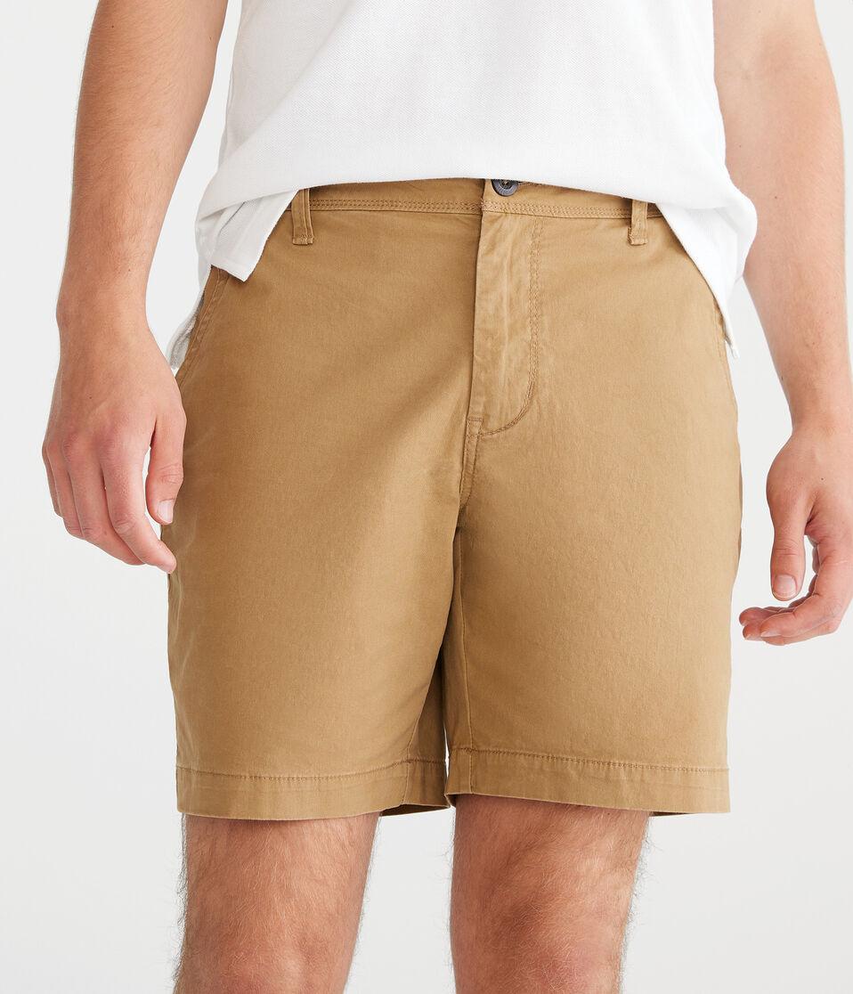 Aéropostale Stretch Chino Shorts 7.5" Sandalwood