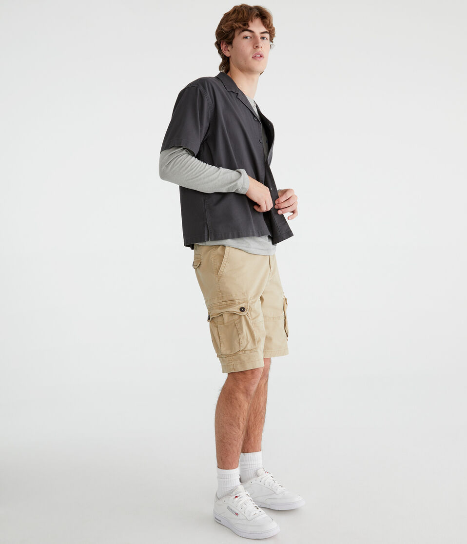 Aéropostale Stretch Twill Cargo Shorts 10" Hazelnut