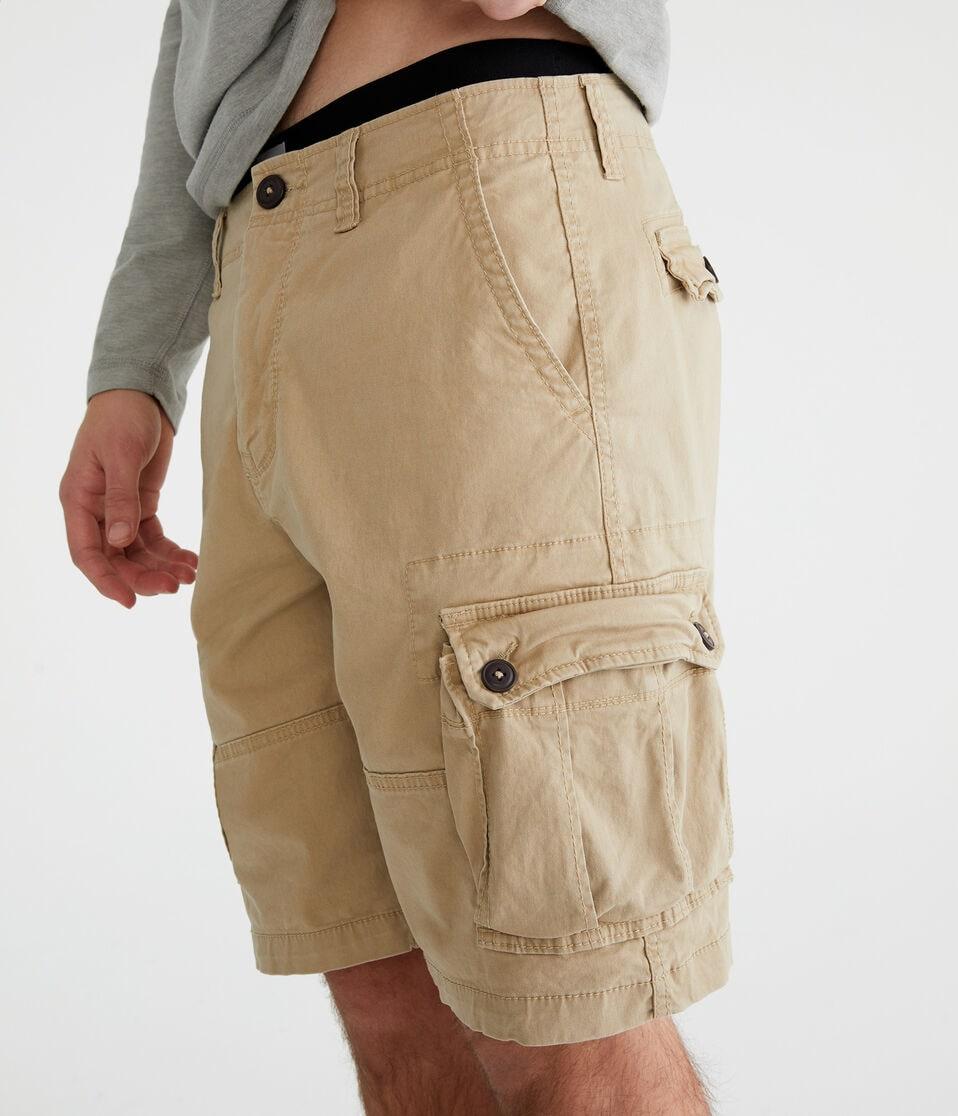 Aéropostale Stretch Twill Cargo Shorts 10" Hazelnut