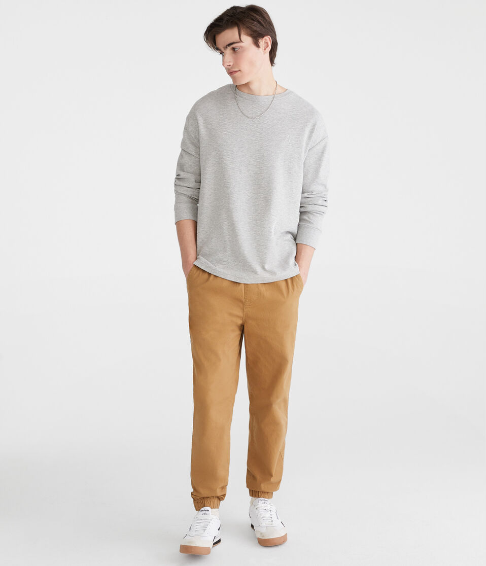 Aéropostale Stretch Twill Joggers Sandalwood