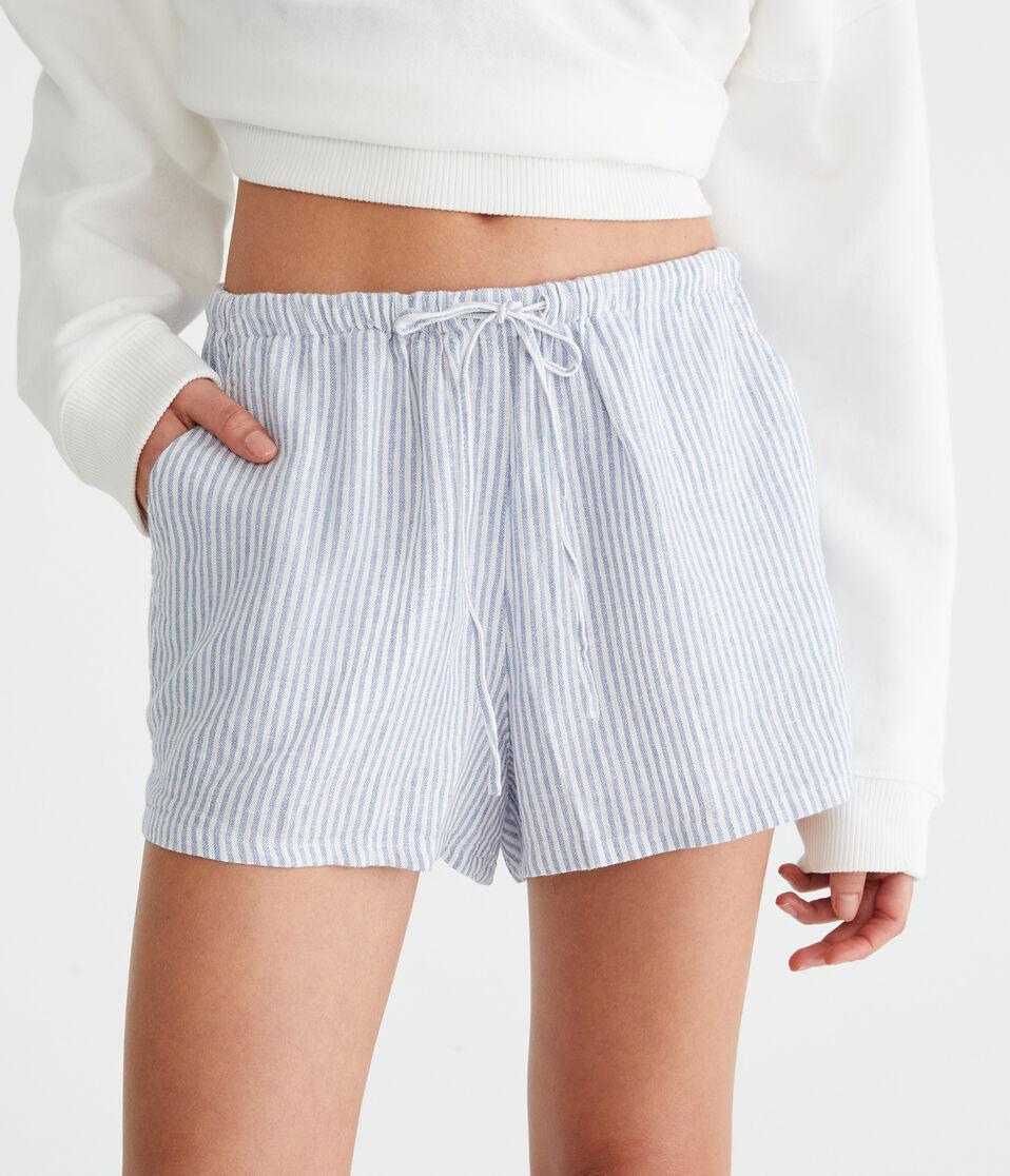 aéropostale Striped Linen Boxer Shorts colony blue