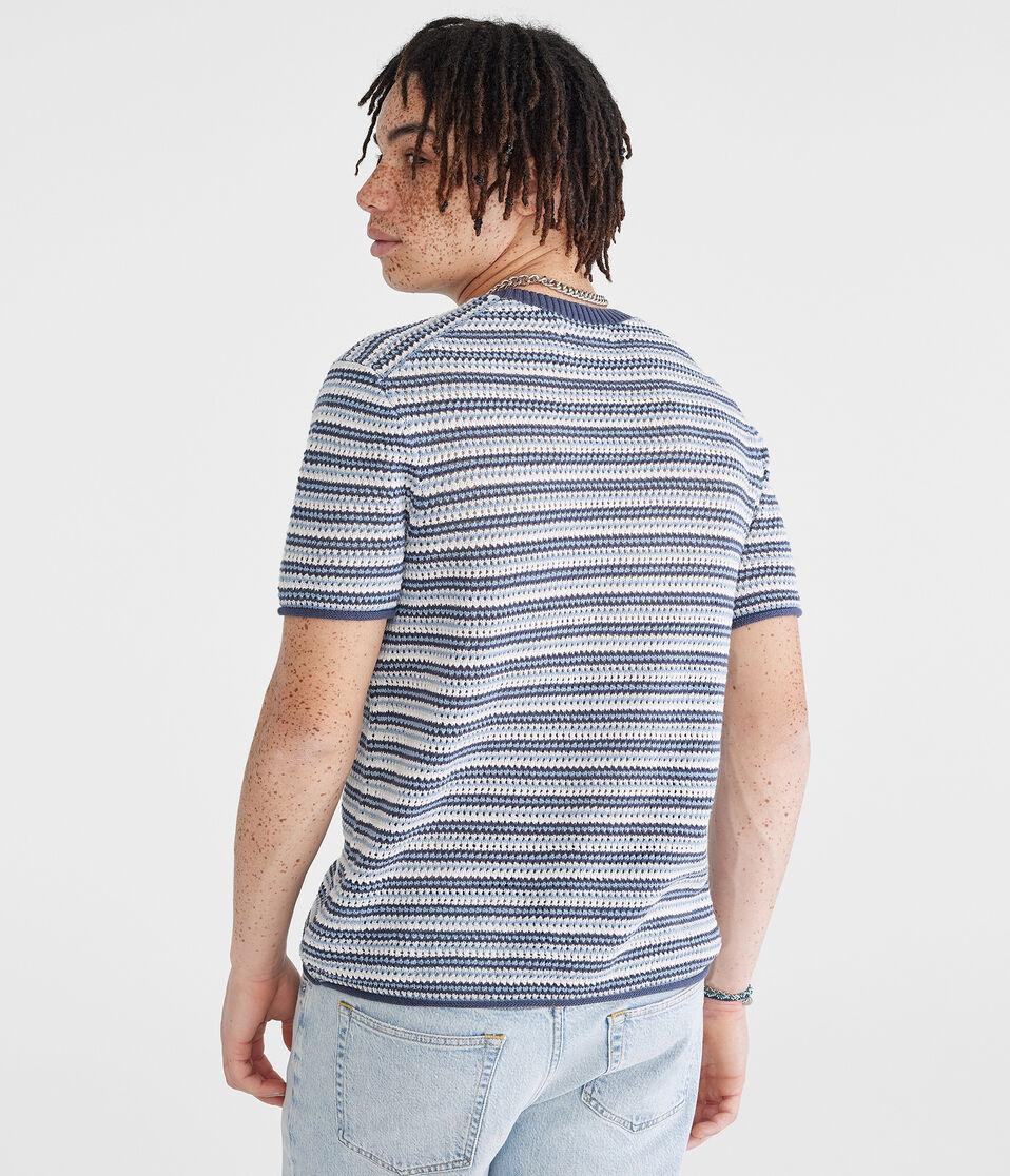 Aéropostale Striped Sweater Crew Tee Baltic Teal