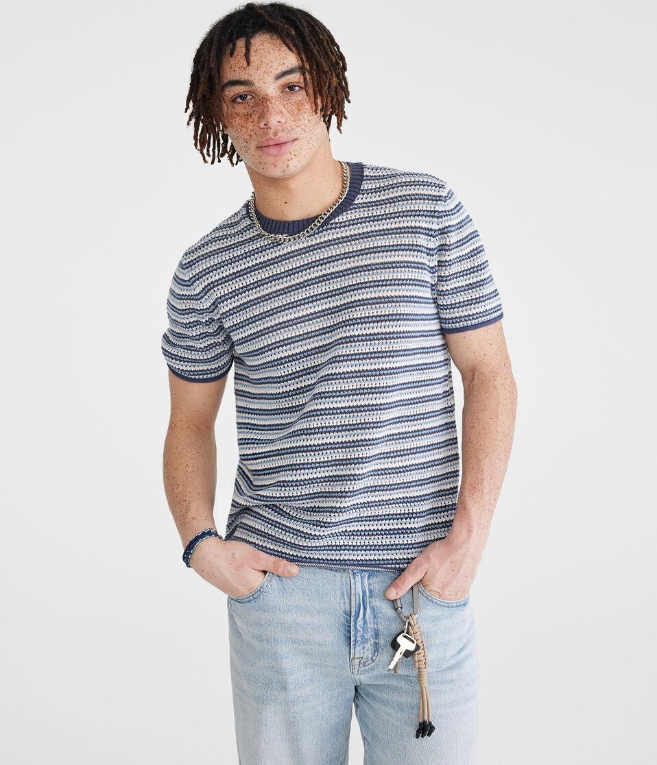 aéropostale Striped Sweater Crew Tee baltic teal