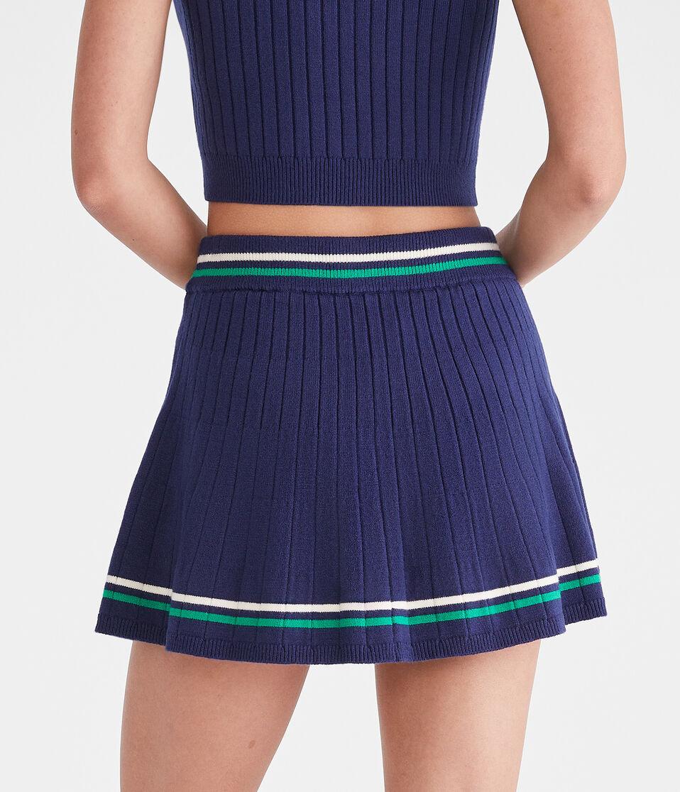 Aéropostale Striped Sweater Mini Skirt Naval Blue