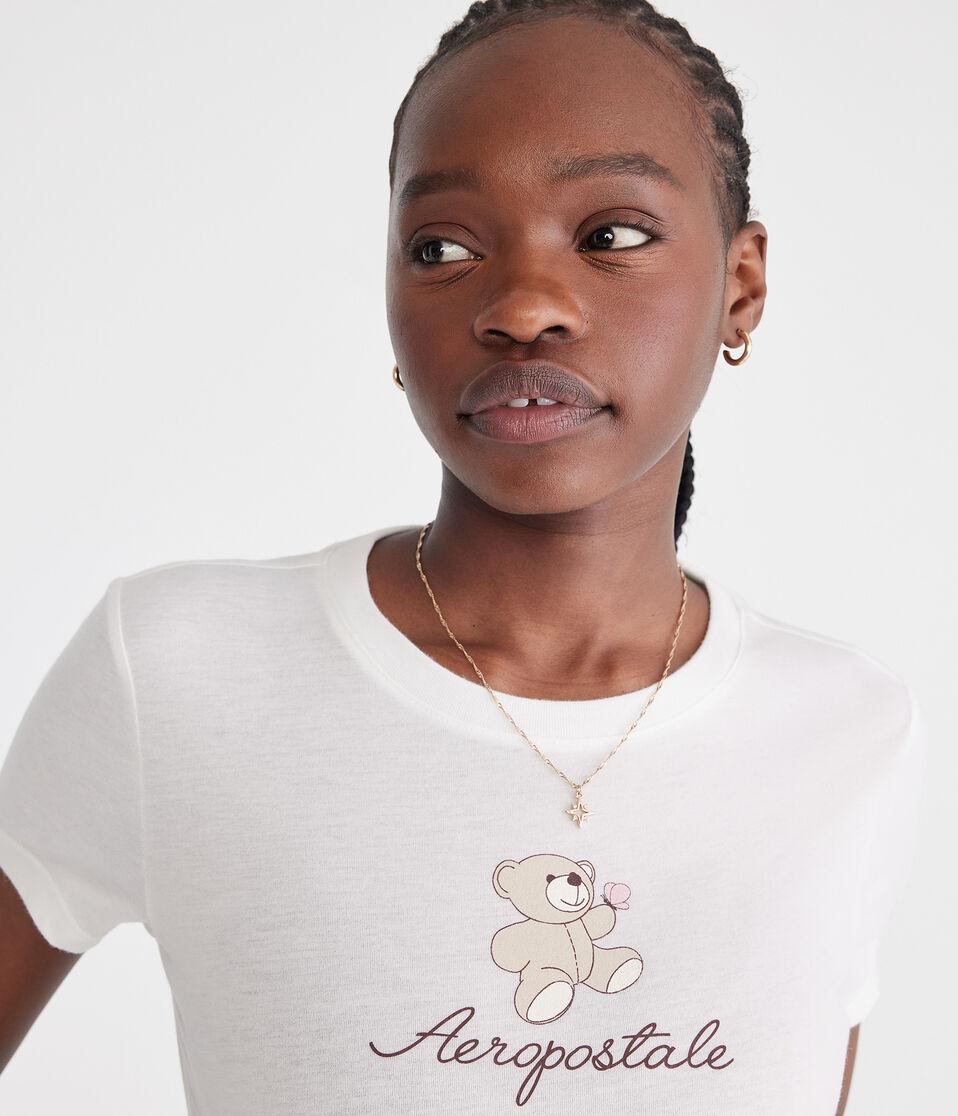 Aéropostale Aeropostale Teddy Bear Graphic Tee Cream