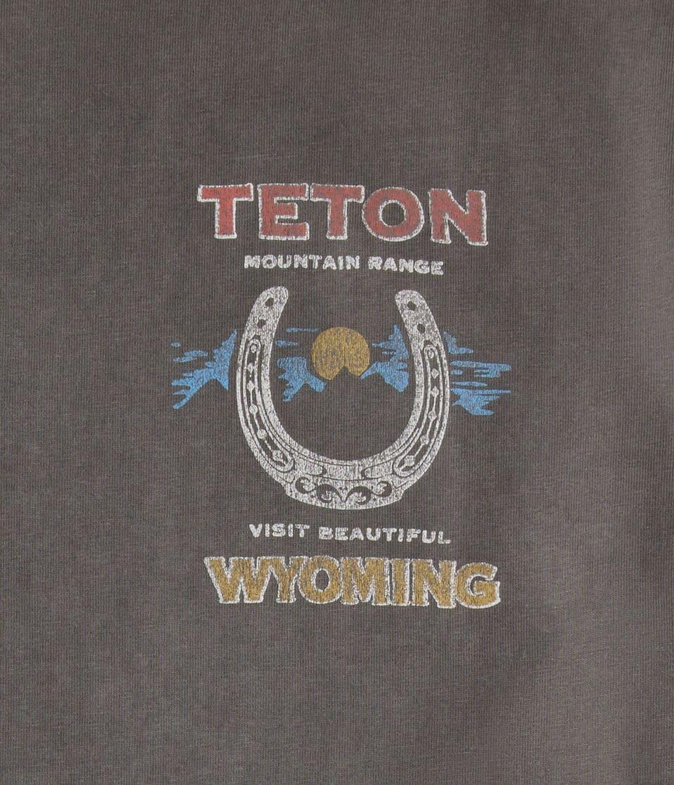 Aéropostale Teton Wyoming Cowboy Graphic Tee Grey