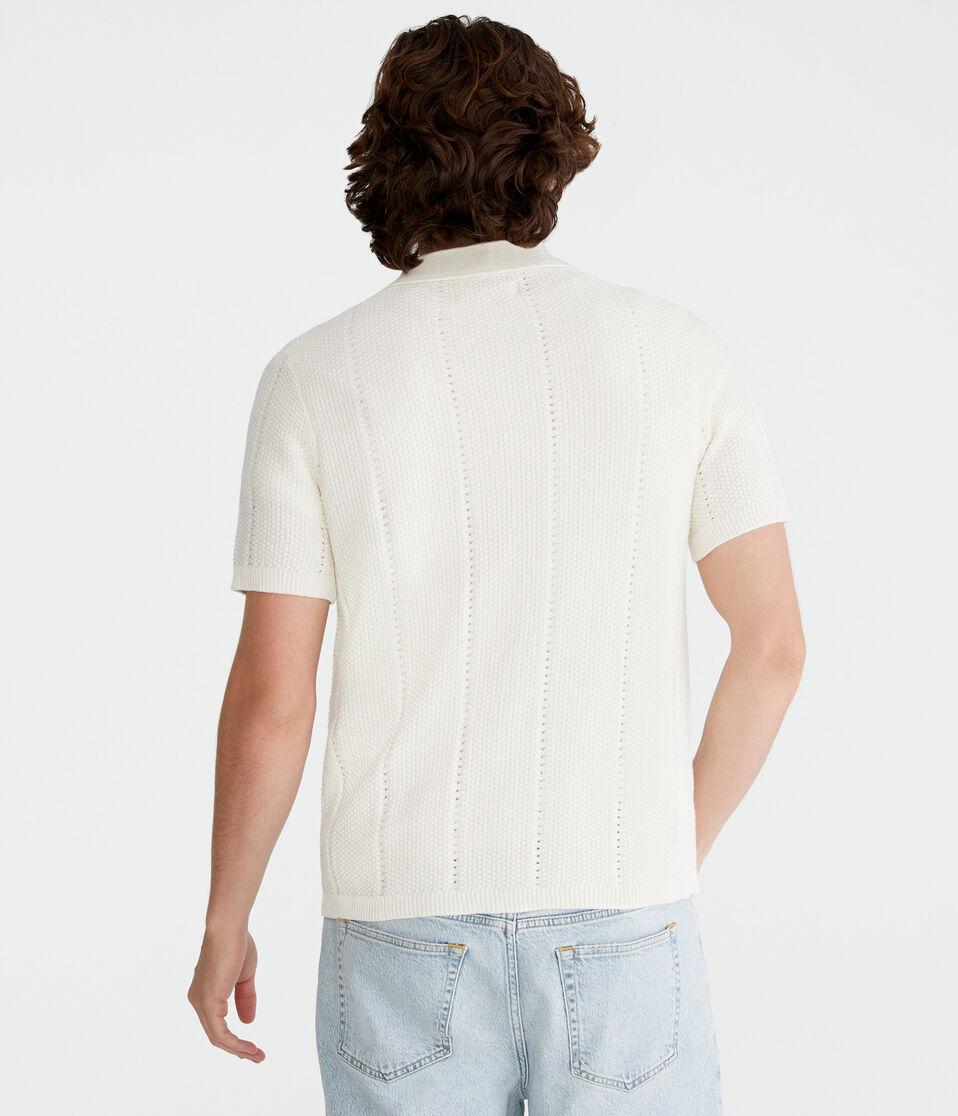 Aéropostale Textured Stripe Sweater Polo Nude