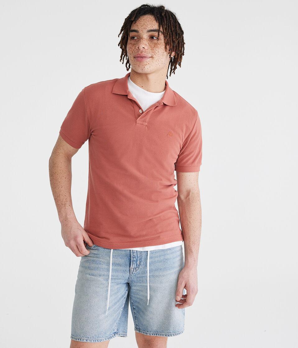 aéropostale Tonal A87 Logo Piqué Polo antler brown