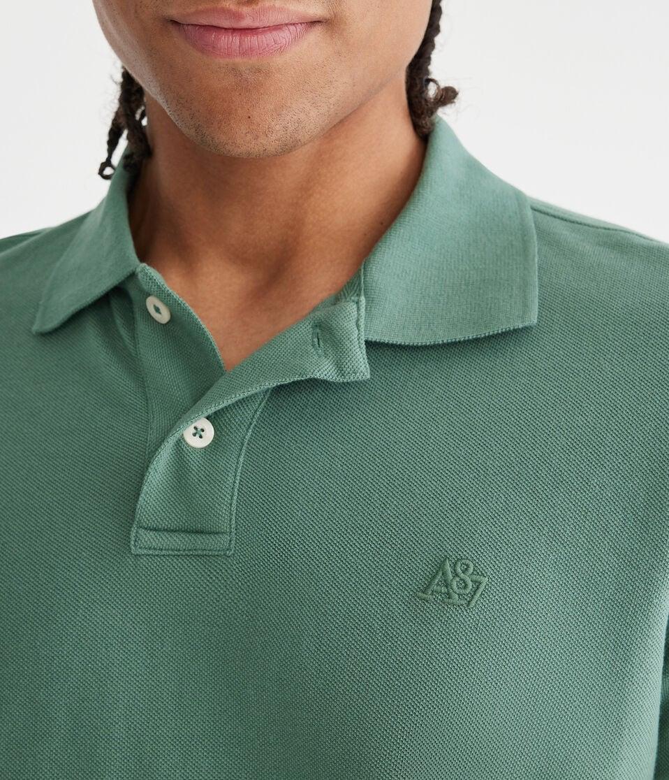aéropostale Tonal A87 Logo Piqué Polo basque olive
