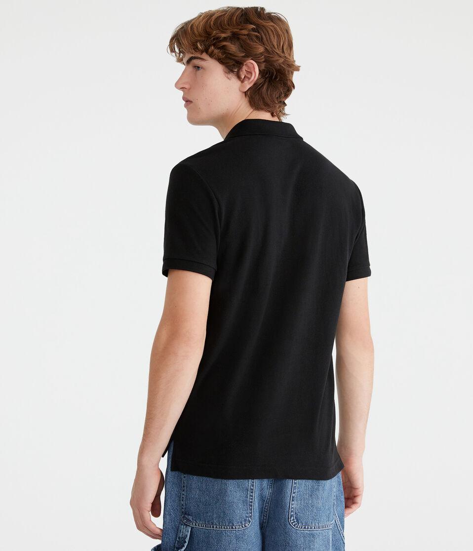 Aéropostale Tonal A87 Logo Piqué Polo Black Fox