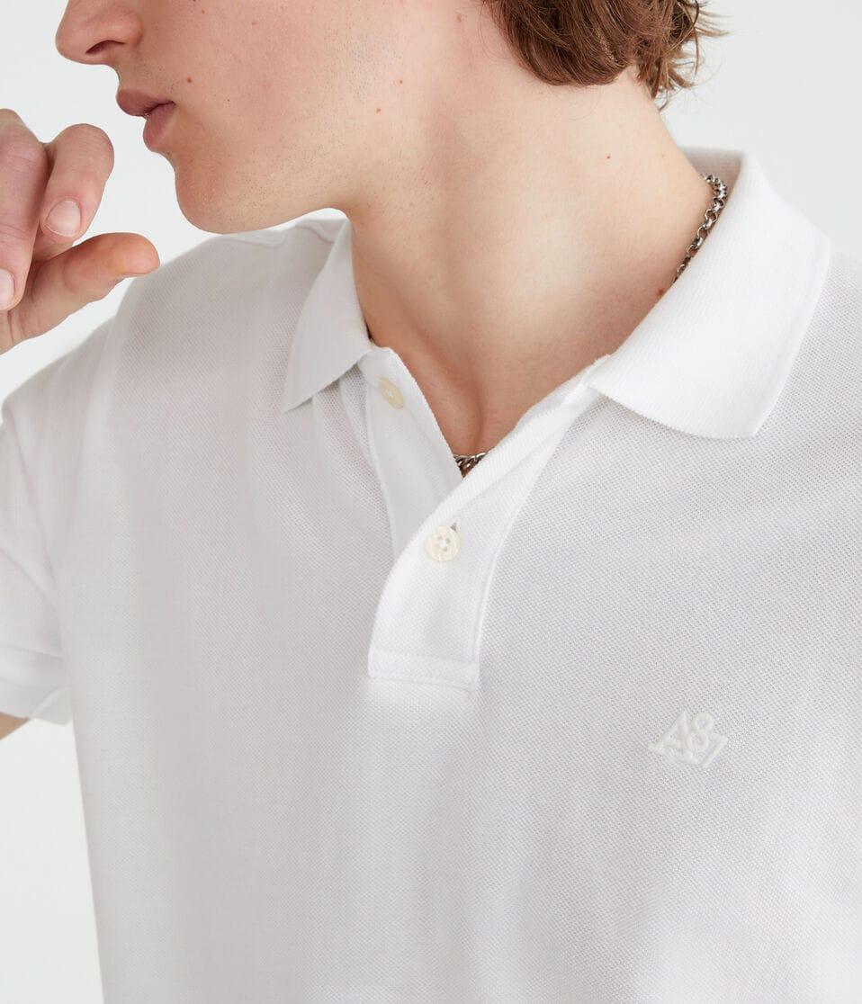 Aéropostale Tonal A87 Logo Piqué Polo Bleach