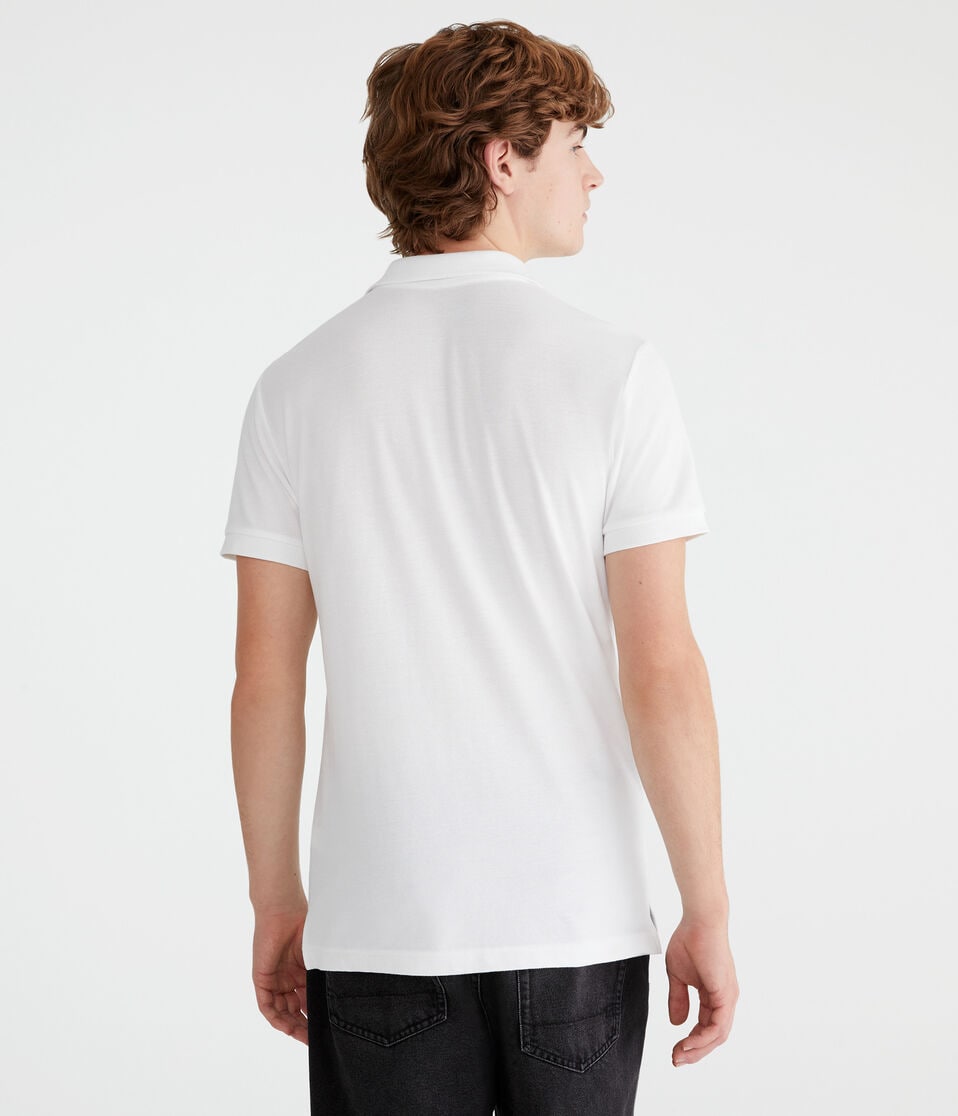 Aéropostale Tonal A87 Logo Piqué Polo Bleach
