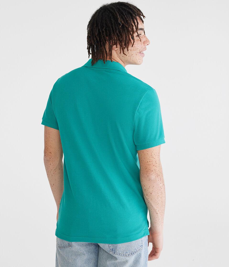 Aéropostale Tonal A87 Logo Piqué Polo Green