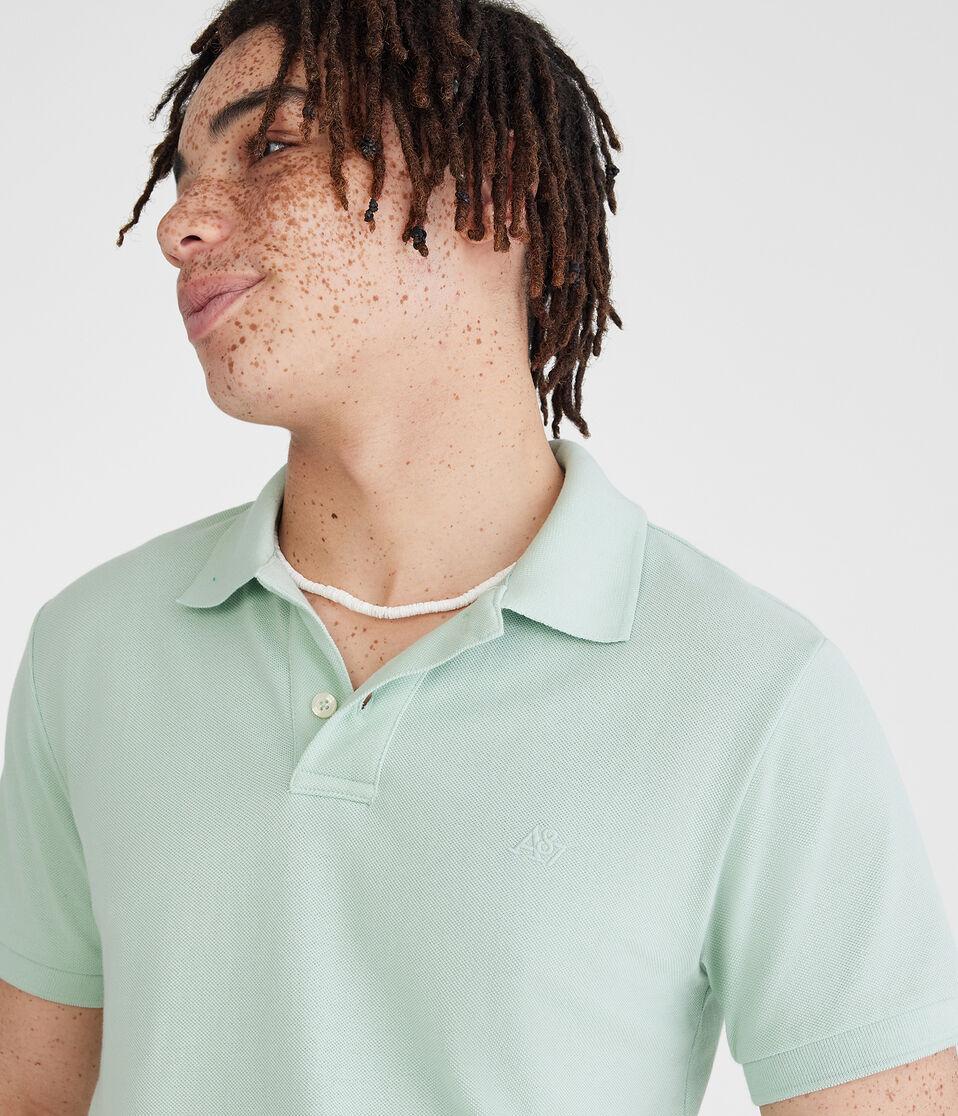 Aéropostale Tonal A87 Logo Piqué Polo Light Green