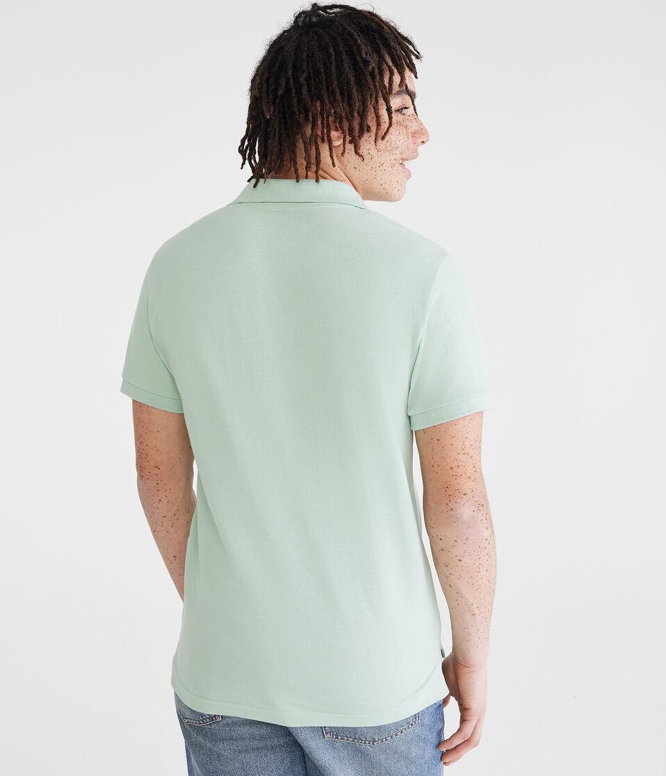 Aéropostale Tonal A87 Logo Piqué Polo Light Green