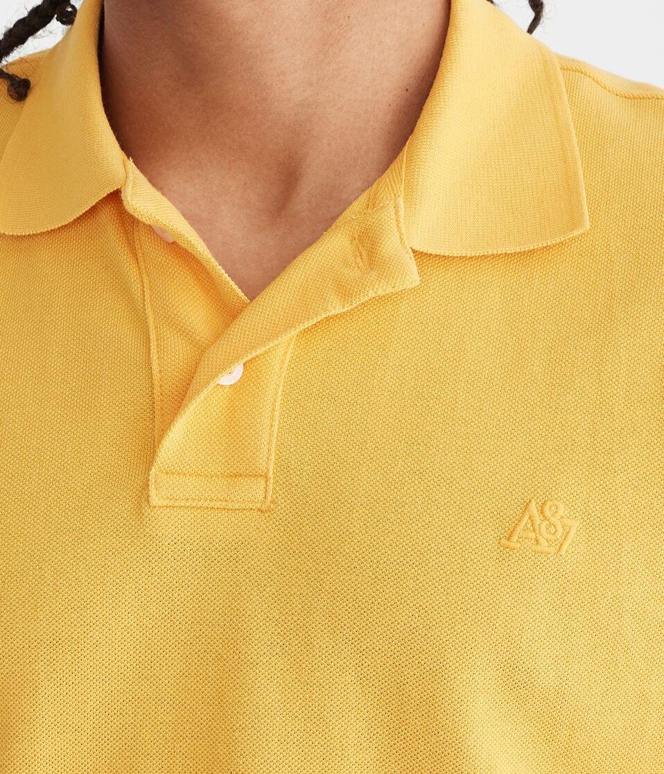 Aéropostale Tonal A87 Logo Piqué Polo Melon Mania