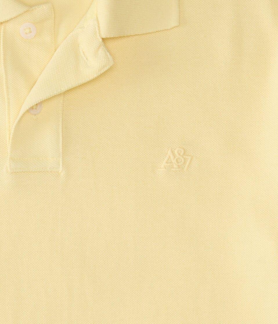 Aéropostale Tonal A87 Logo Piqué Polo Pale Banana