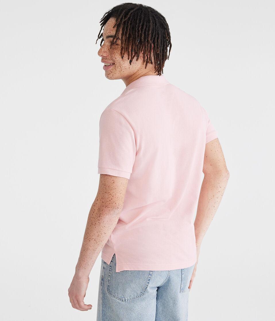 Aéropostale Tonal A87 Logo Piqué Polo Pink Dream