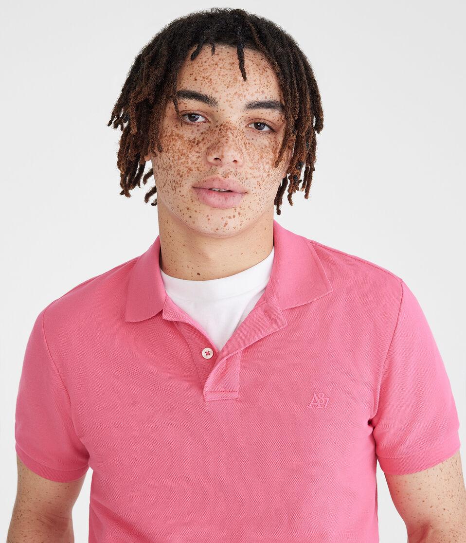 aéropostale Tonal A87 Logo Piqué Polo pink flambe