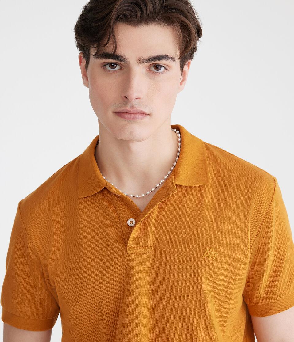 Aéropostale Tonal A87 Logo Piqué Polo Sudan Brown