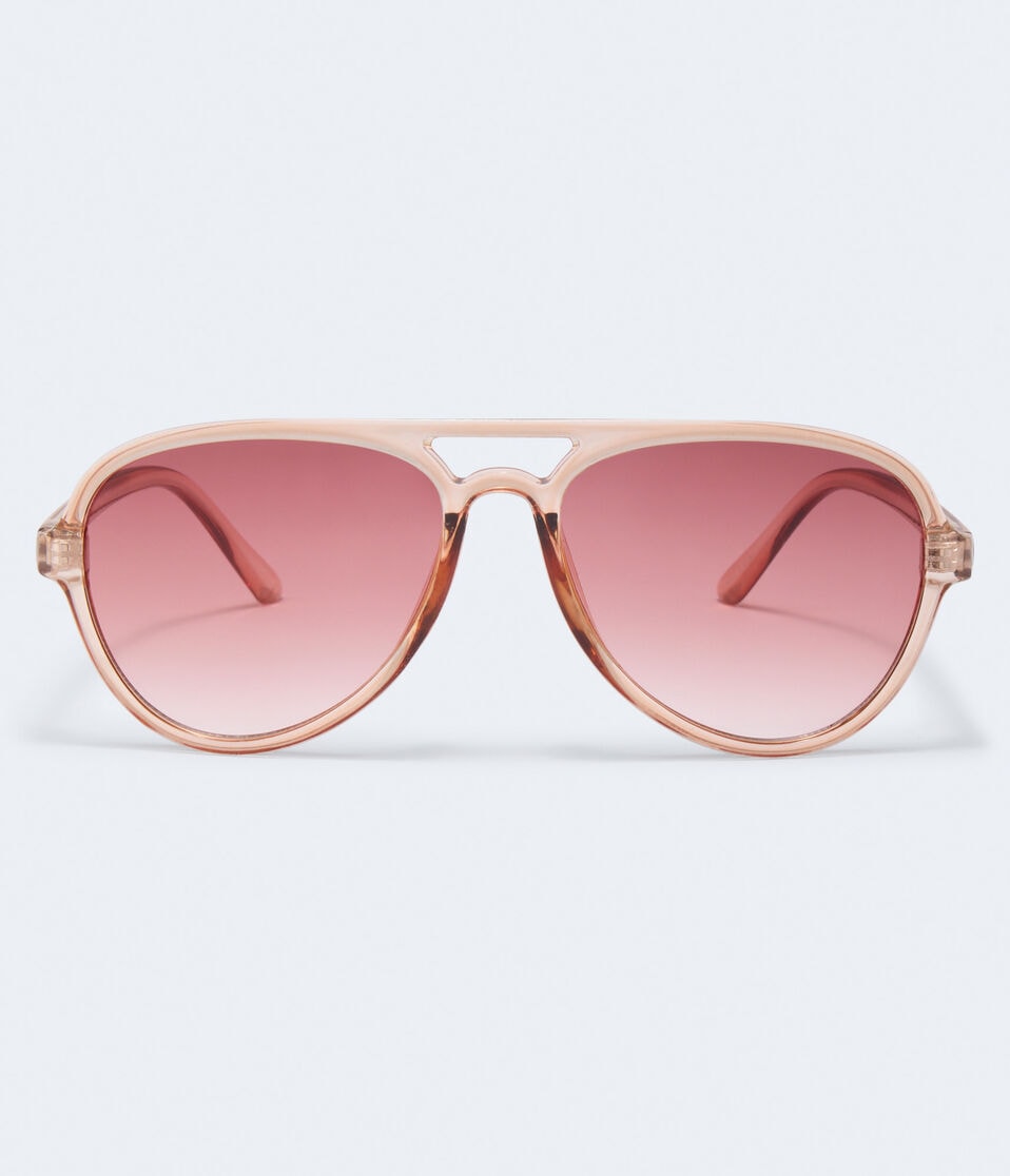 aéropostale Tonal Plastic Aviator Sunglasses pink