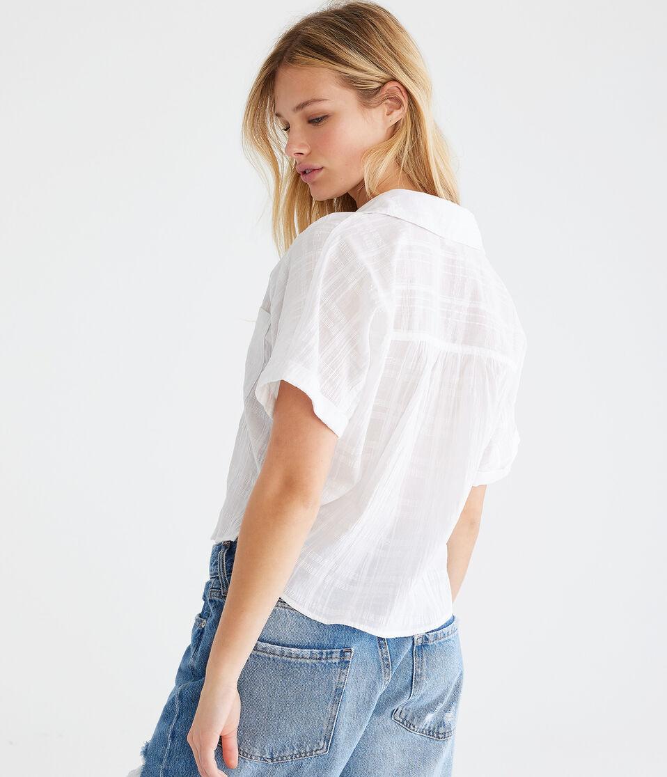 Aéropostale Tonal Textured Stripe Shirt Bleach