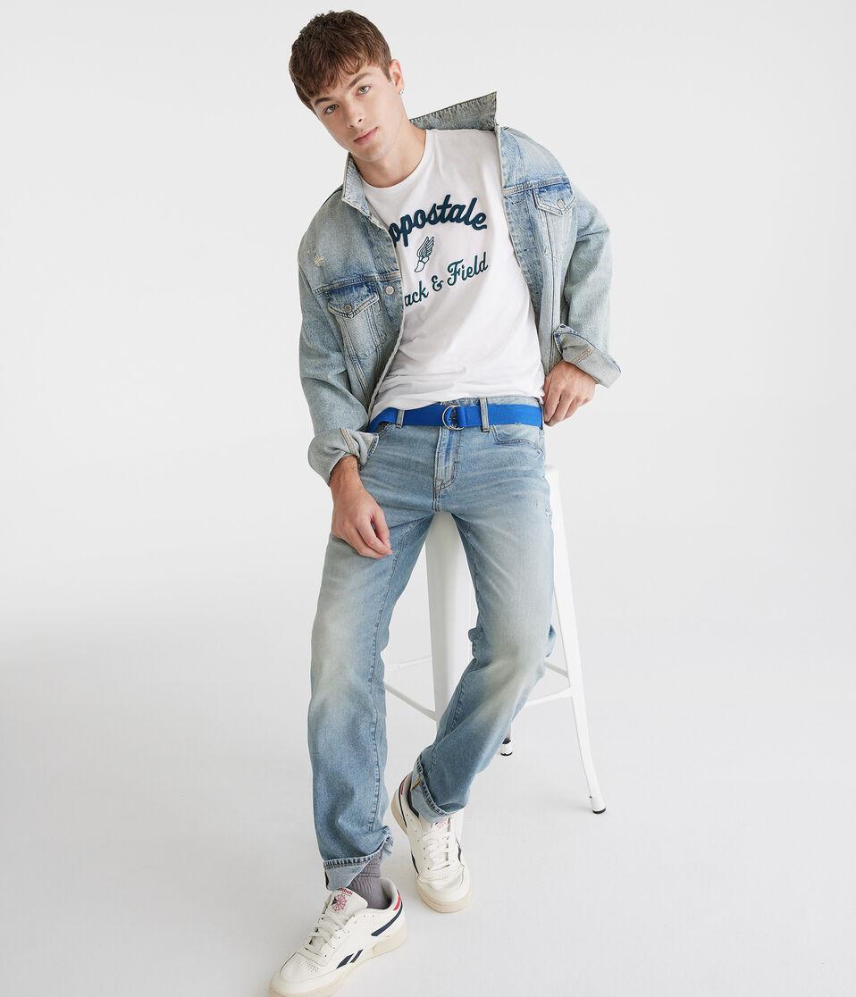 Aéropostale Aeropostale Track & Field Appliqué Graphic Tee Bleach