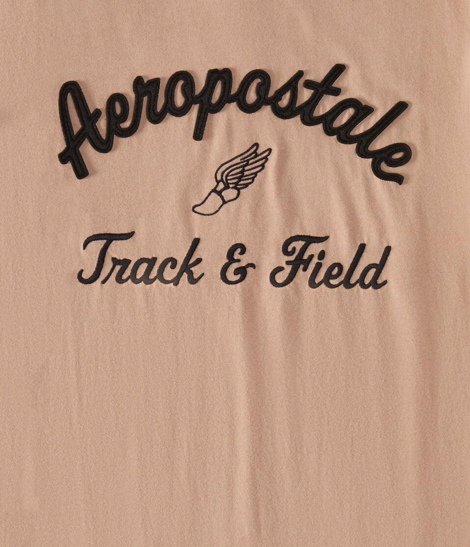 Aéropostale Aeropostale Track & Field Appliqué Graphic Tee Natural