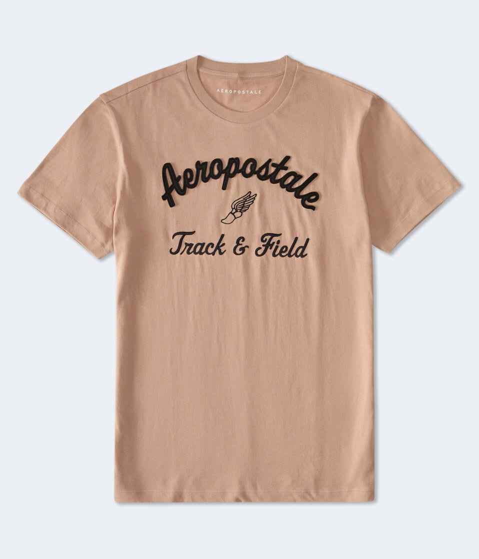 aéropostale Aeropostale Track & Field Appliqué Graphic Tee natural
