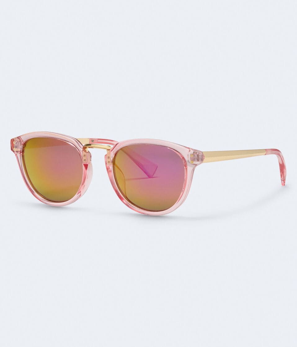 Aéropostale Translucent Clubmaster Sunglasses Pink