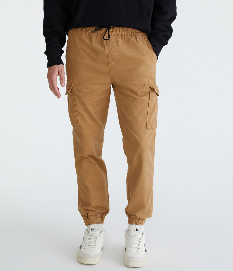 aéropostale Twill Cargo Joggers golden tan